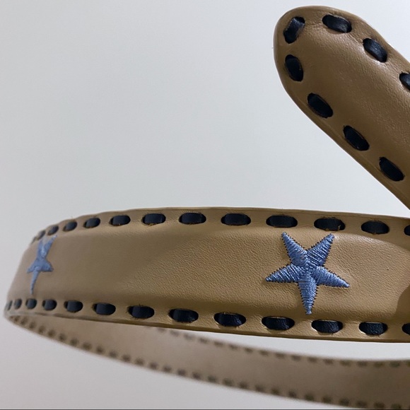 Western leather belt with embroidery - Picture 5 of 7